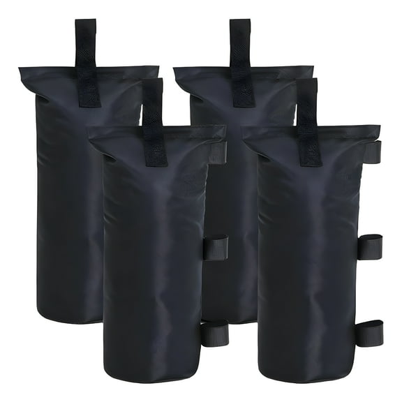 MISSMILE 4 Pcs Tent Weights 112 LBS Extra Large Canopy Weights Sand Bags Wind-resistant Oxford Sand Bags for Weight Black