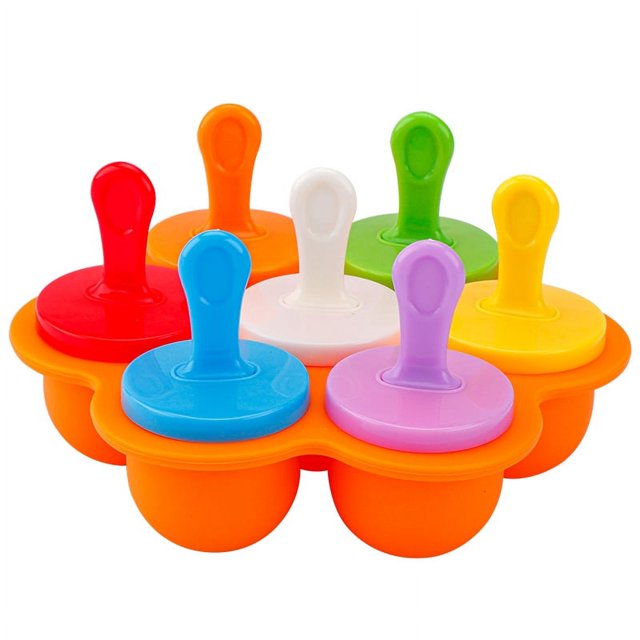 Molde para helado, molde de silicona para helado de paleta, molde reutilizable para bricolaje, naranja oso de fresa Electrónica