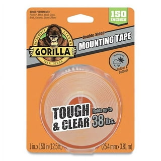Clear Mounting Tape, Acrylic Adhesive Double Sided Tape, Removable Adhesive  Tape Waterproof Gel Grip Tape for Poster, Photo, LED Lights, Car Decor, Fix  Carpet, 1.96 Width x 32.8ft 