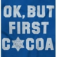 thumbnail image 2 of Snowflake Ok But First Hot Cocoa Unisex Plus Fleece Graphic Hoodie Brisco Brands 5X, 2 of 5