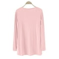 thumbnail image 4 of IMENGL Ladies' v neck front short rear long cardigan, Pink One Size, Size One Size, 4 of 8