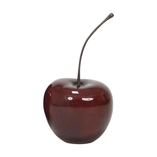 Adorno de manzana, accesorio decorativo para fotografía, estatua de manzana de resina para decoración del hogar. Rojo S