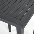 thumbnail image 5 of GDF Studio Omaha Outdoor Acacia Wood Rectangular Bar Table, Dark Gray, 5 of 10
