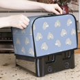 thumbnail image 2 of Toaster Covers 2 Slice, Cute Funny Poodle Dog Blue Waterproof Bread Machine Cover Fits for Standard 2 Slice Toasters, Home Decor Toaster Protection with Hanging Rope, 2 of 7