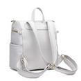 thumbnail image 5 of Luli Bebe Petit Monaco Diaper Bag Backpack Storage Bag Stylish Vegan Leather | Stone Grey, 5 of 9