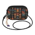 thumbnail image 2 of FORMRS Mini Crossbody Bag for Women Adjustable Shoulder Rope Travel Casual Phone Purse, Black Geometric, 2 of 7
