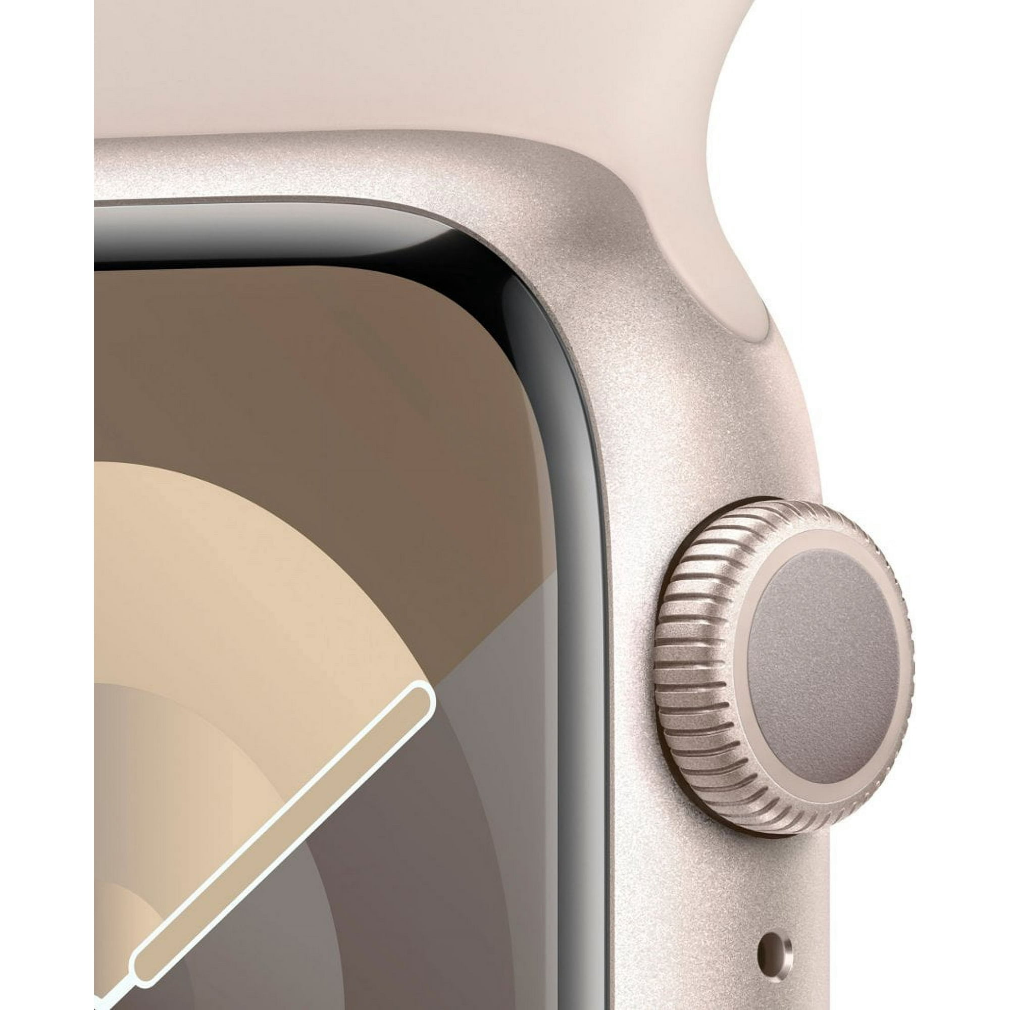 Apple, Watch Series 9, Smart Watches, M/L, 18 h Battery Life, GPS 41mm Starlight Aluminum Case with Starlight Sport Band, 1, 1