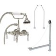 thumbnail image 2 of Clawfoot Tub Wall Mount Downspout Faucet with Handshower - Tub Drain and Supply Lines Complete Set, 2 of 2