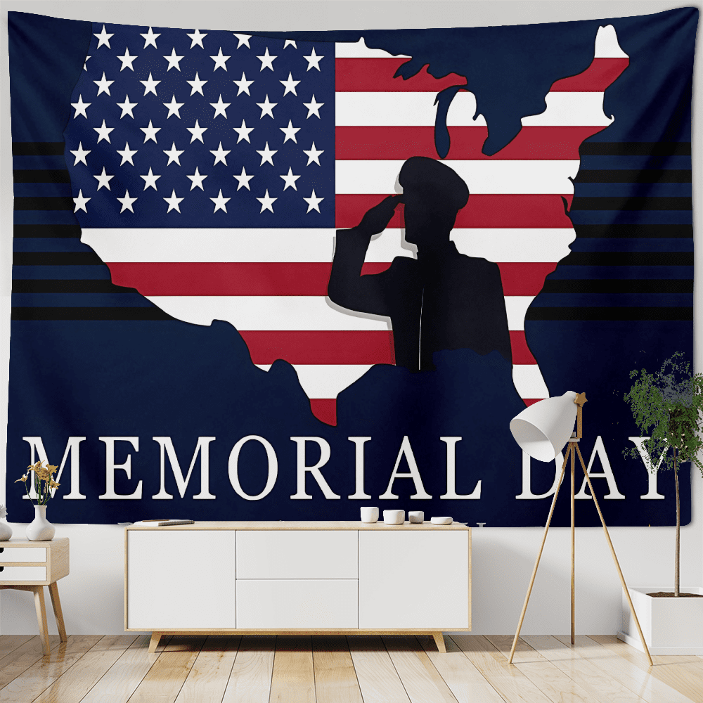 July Fourth Tapestry Wall Hanging Party Decorations Photo Booth Banner