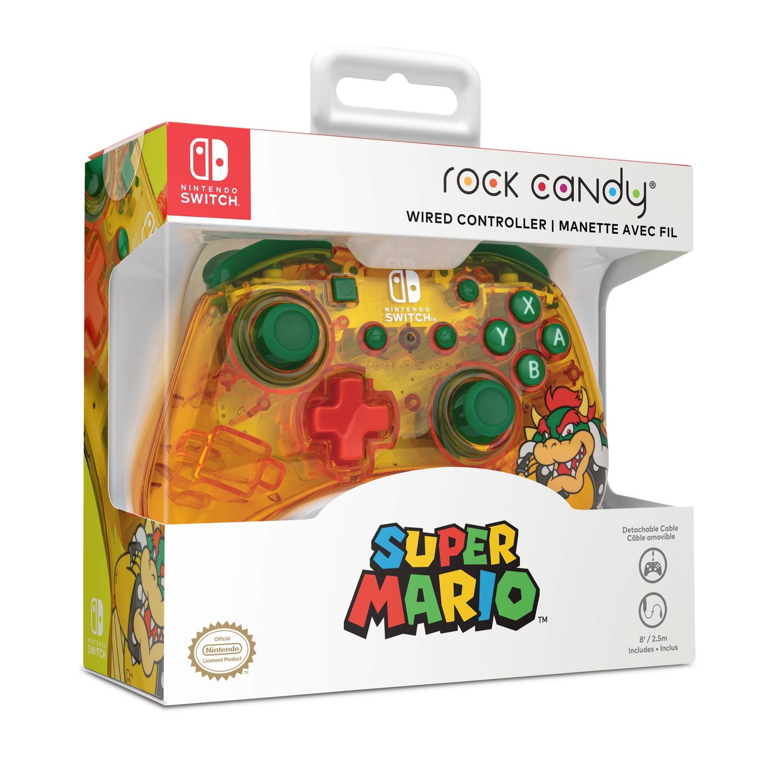 PDP Manette filaire Rock Candy™: Lemon Bomb Bowser - Nintendo Switch PDP Rock Candy W CTRL Bowser