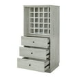 thumbnail image 2 of Benzara Wooden Wine Cabinet with Wine Bottle Rack and Three Drawers, White, 2 of 6
