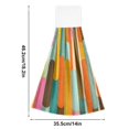 thumbnail image 6 of Yayeee Kitchen Hanging Hand Towels Set of 2 with Loop Bathroom Absorbent Tie Towel, Retro Abstract Pattern, 6 of 7