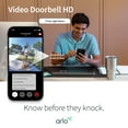 thumbnail image 5 of Arlo Video Doorbell HD (2nd Gen) - 1080p Battery/Wired Doorbell & Security Camera, Google Home & Alexa Compatible - White, 5 of 9