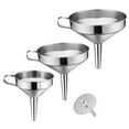 thumbnail image 2 of Ludlz Stainless Steel Wide Mouth Large Funnel with Detachable Strainer/Filter for Cooking Oil and Transmission Liquid and Powder, Food Grade Metal Kitchen Funnels Strainer Filter Tool, 2 of 2
