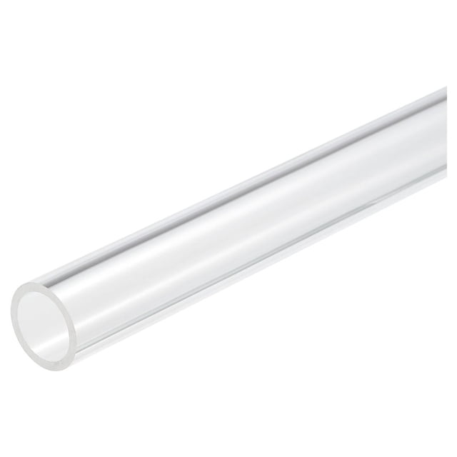 Acrílico Tubo Transparente Rígido Redondo Tubo 18mm ID 22mm OD 10" para Lámparas y Linternas, Agua Refrigeración Sistema
