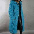 thumbnail image 1 of V-Neck Longline Cardigan, Plus-Size Duster Sweater, Relaxed Knit Coat Sky Blue M , Cardigan, 1 of 5