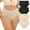 2Black+2Skin, variant on Zimi 4-Pack Women's Plus Size High Waisted Briefs Panties XL-5XL Big Curvy Woman Lace Cotton Underwear