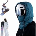 thumbnail image 1 of Capuche Imperméable Doublée en Polaire, Masques de Ski Multifonctionnels 3-en-1 pour Cyclisme Ski, 1 of 8