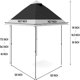 thumbnail image 4 of 12x12ft pop-up canopy tent con adjustable height (gris oscuro + light gray), 4 of 9