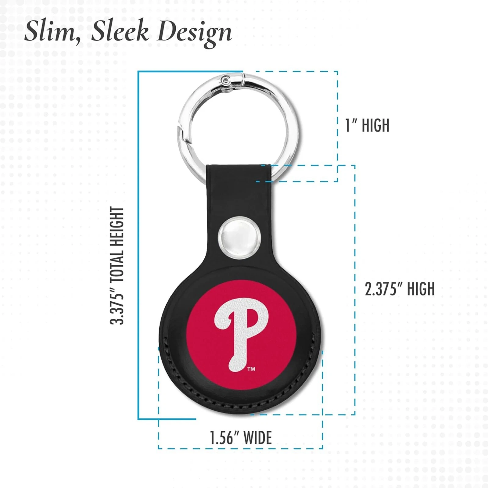 Pets First MLB Keychain Apple Air Tag Holder for Dogs & Cats Leather Airtag Case