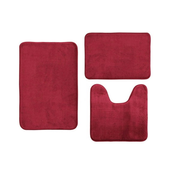 XZNGL Pillow Cases Coral Velvet Memory Cotton Mat Bathroom Absorbent Non-Slip Carpet 3 Pcs/Set