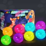 JoyX Squeaky Dog Toys LED Light-Up Balls 8 Pack with Storage Bag Fun Toys for Kids, Dogs and Cats Gifts