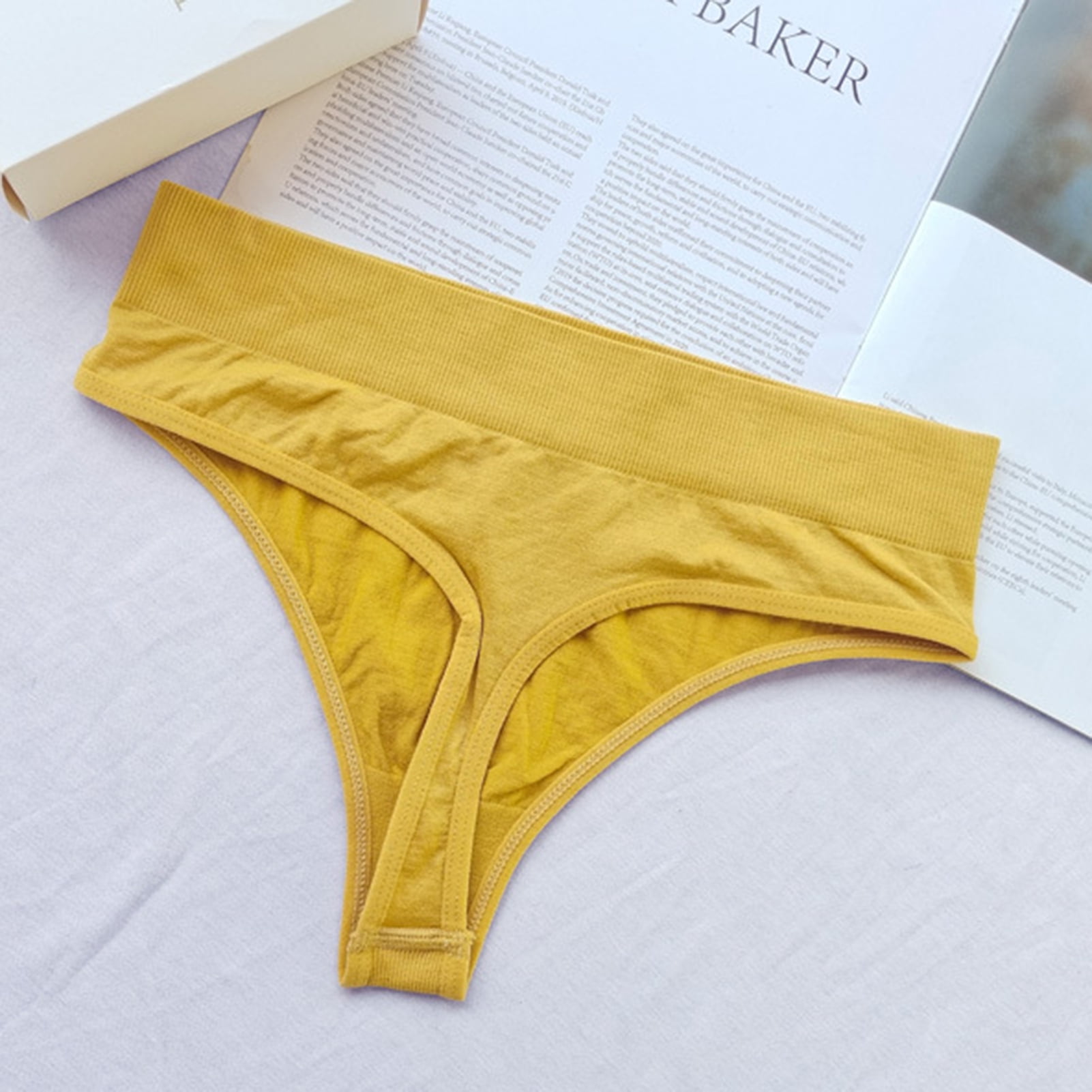 rygai Women Underpants High Waist Quick-drying Slim Anti-shrink