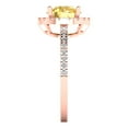 thumbnail image 3 of Clara Pucci 14K Rose Gold 1.8ct Citrine Solitaire with Accents Ring, 3 of 8
