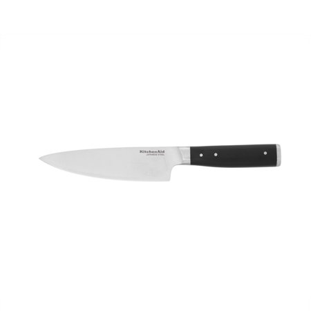 Kitchenaid Gourmet Forged Triple-Rivet Chef Knife with Blade Cover, 6-inch, Black