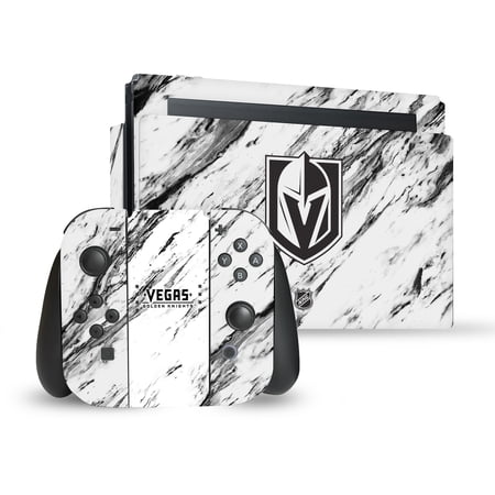 Head Case Designs Officially Licensed NHL Vegas Golden Knights Marble Vinyl Sticker Skin Decal Cover Compatible with Nintendo Switch Bundle