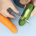 thumbnail image 3 of Multi-function Long Double Head Silver Hand Peeler Stainless Steel Vegetable Peeler Fruit Paring Peeler, 3 of 8