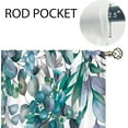 thumbnail image 3 of Navy Eucalyptus Botanical Kitchen Curtains Blue Leaves Bathroom Curtains Window Treatment Drapes Tier Flower Spring Floral Cafe Small Bedroom Short French Door Curtains 2 Panels 28x40 Inch, 3 of 8