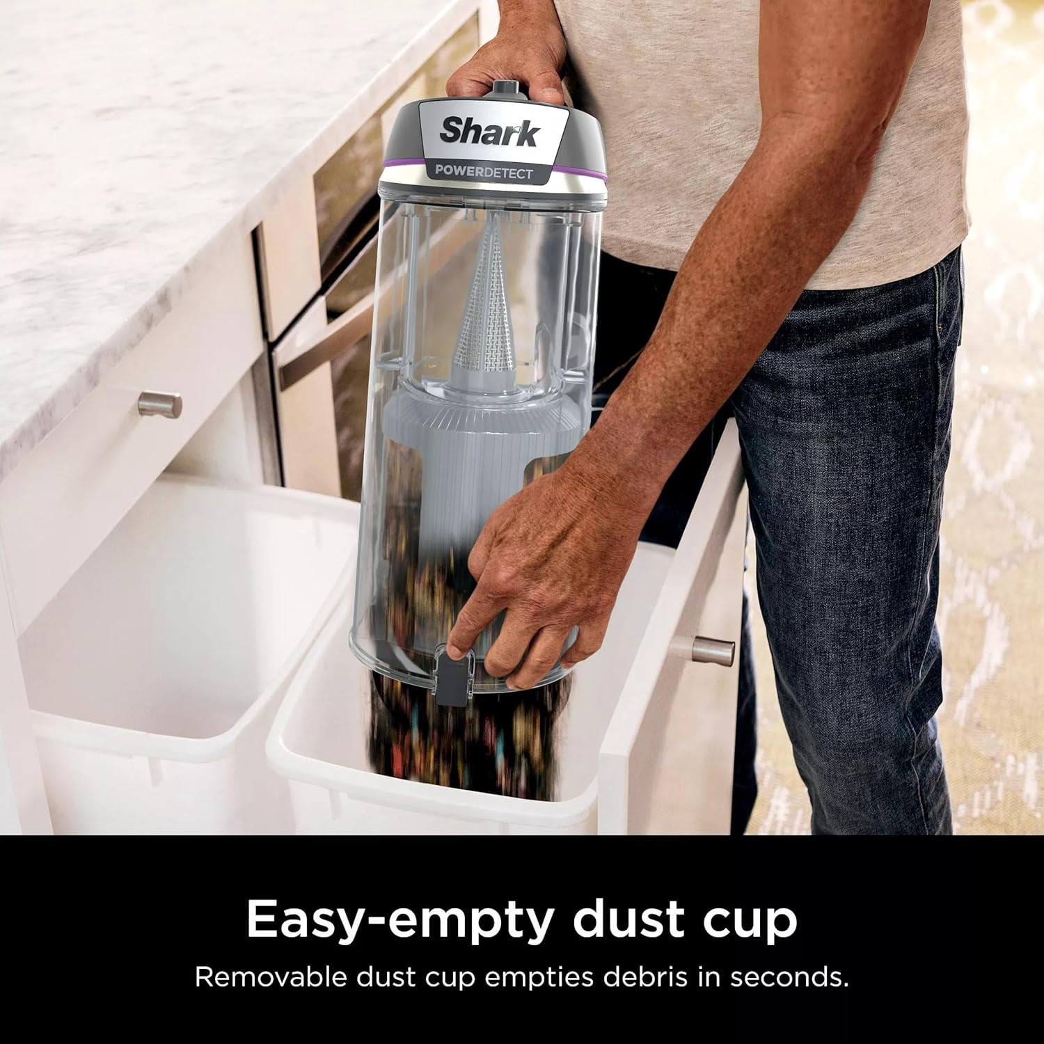 Shark PowerDetect Upright Vacuum with DuoClean Detect Technology and Self-Cleaning Brushroll Purple - AZ3901: HEPA Filter, Multi-Surface, Pet Hair