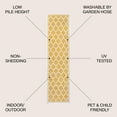 thumbnail image 2 of JONATHAN Y SANTA MONICA 2 x 10 Runner Rug, Trebol Moroccan Trellis Textured Weave - Yellow/Cream, SMB109F-210, 2 of 4