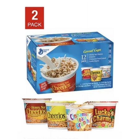 General Mills Cereal Cup, Variety Pack, 24 ct