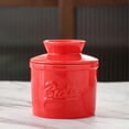 thumbnail image 3 of Glossy Finish Bell Crock Handmade Keep Fresh Butter Keeper with Lid Thicken Ceramic Butter Dish Home, 3 of 5