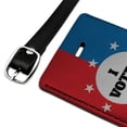 thumbnail image 2 of I Voted Red White Blue Patriotic Rectangle Leather Luggage Card Suitcase Carry-On ID Tag, 2 of 7