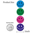 thumbnail image 2 of Pegatinas de cara sonriente para niños 1 pulgada 500 piezas por rollo 4 colores Diseño fácil de llevar JAMW Sencillez, 2 of 5