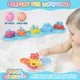 thumbnail image 2 of Juego de juguetes de baño Texviko, sin moho, con forma de silicona, clasificador, 20 unidades, 2 of 7