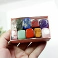 thumbnail image 6 of EOEMY 10Pcs Natural Tumbled Stone Quartz Chakra Healing Crystal Polished Set Gift Box, 6 of 9