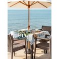 thumbnail image 2 of Outdoor Tablecloth with Umbrella Hole and Zipper, Christmas Square Table Cloth 60x60 Inch Waterproof Tablecloth, Xmas Winter Forest Tree Deer Snowflakes Picnic Table Cover for Patio Camping, 2 of 7