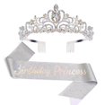 thumbnail image 1 of Kit de tiara y banda de cristal, coronas de cumpleaños para mujer, conjunto de decoraciones de cumpleaños, diadema con diamantes de imitación, 1 of 5