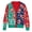 Gingerbread Man Snowflake, variant on BounceUp Mens Ugly Christmas Sweater Cardigan V Neck Button Front Long Sleeve Knitwear