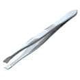 thumbnail image 1 of 3X Silver Tone Stainless Steel 3.5 inch Length Tweezer for Eyebrow, 1 of 4