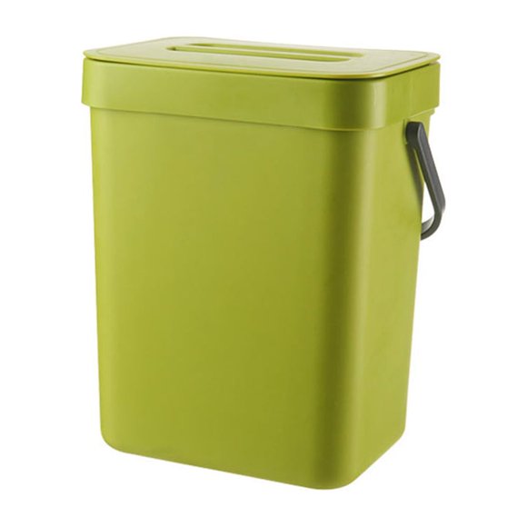 Poubelle Corbeille à Déchets Gain de Place Bac Compact Plastiques Grande Taille Polyvalent Aliments Recyclage Recycler Cuisine Gadget Bacs à Ordures Vert