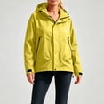 thumbnail image 6 of Womens Rain Jacket Waterproof Plus Size Hooded Raincoat Lightweight Zip up Hiking Jacket Casual Athletic Windbreaker with Pockets, 6 of 10