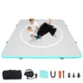 thumbnail image 6 of PAMINGONO 9.84*9.84ft Wrestling Mat Martial Arts Thick Mat for Home Gym Exercise PVC or Inflatable Training Mats with Circles for Gymnastics Tatami white, 6 of 8
