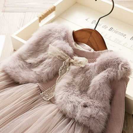 

Cathalem Light Girl Dress Kids Toddler Baby Girls Autumn Winter Tulle Long Sleeve Fleece Princess Dress Toddler Fancy Dress Dress Red 6-7 Years