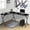 Black, variant on Black wood+metal desk for computer use / Spacious tops for shared office work