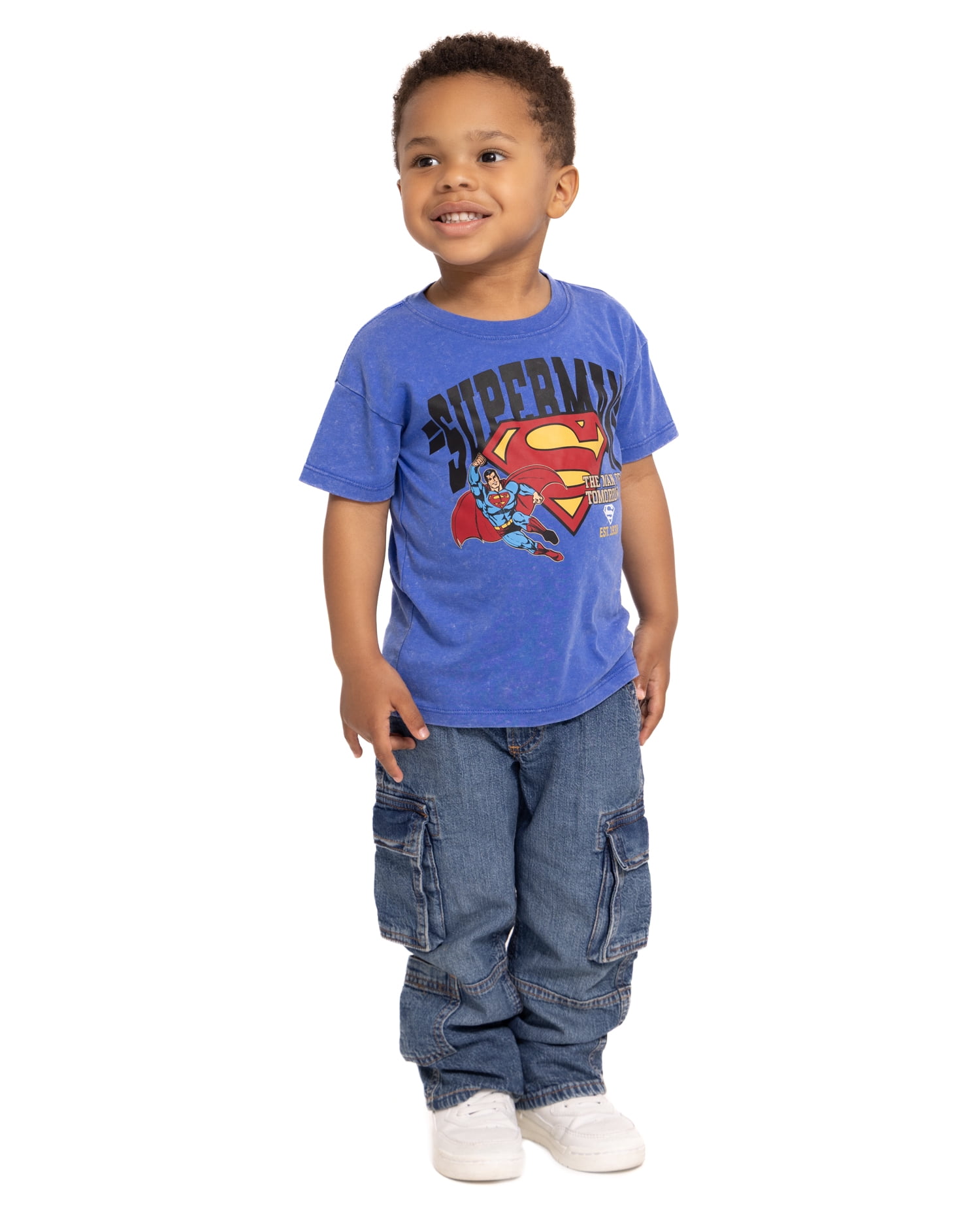 Superman Toddlers' Graphic Tee with Short Sleeves, Sizes 12M-5T